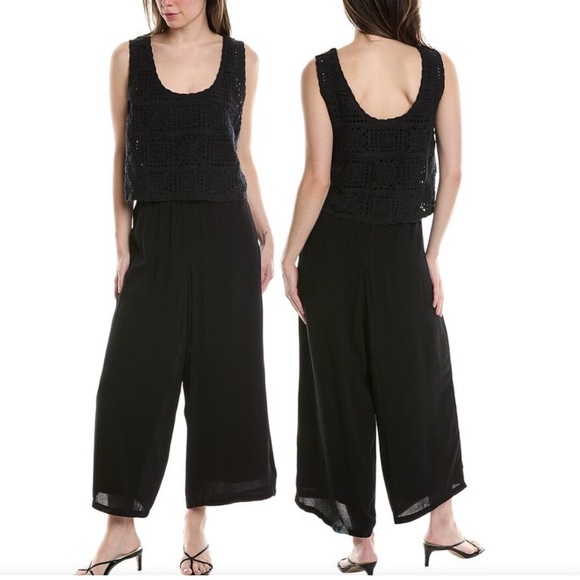 NWT Three Dots Crochet jumpsuit - Picture 1 of 9